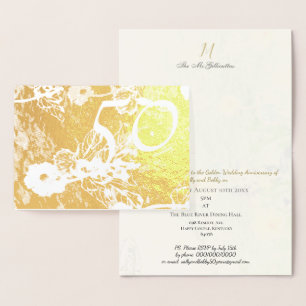 50th Golden Wedding Anniversary Invitation