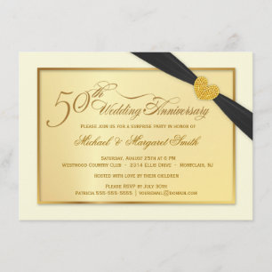 50th Golden Wedding Anniversary Invitations