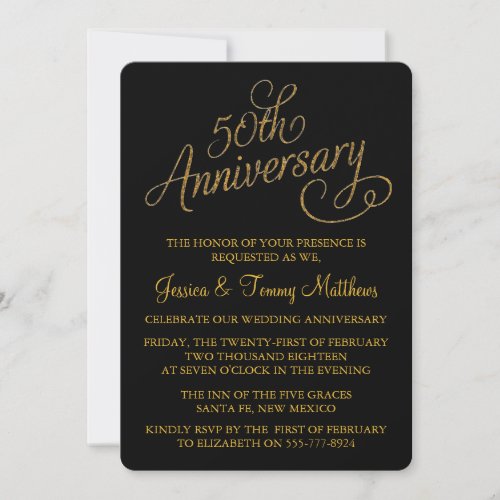 50th Golden Wedding Anniversary Invitations