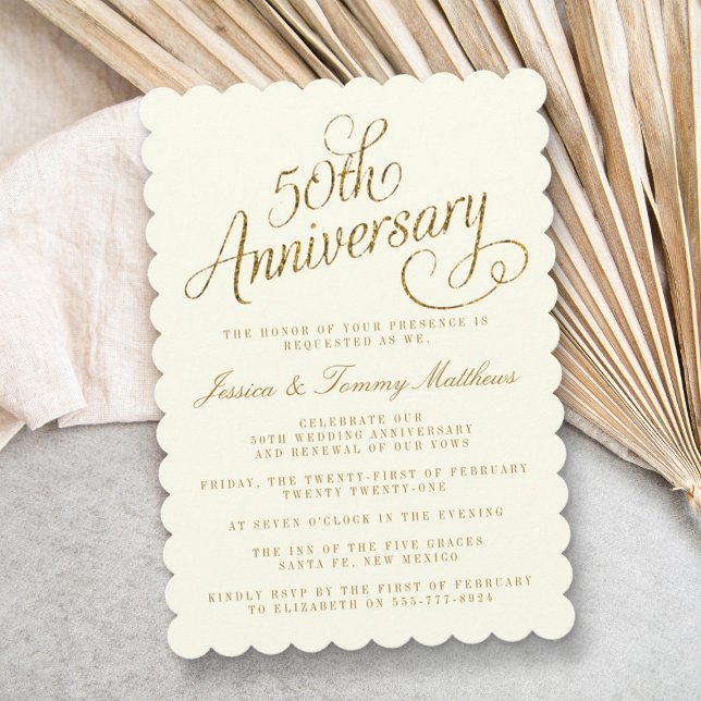 50th Golden Wedding Anniversary Invitations (Creator Uploaded)