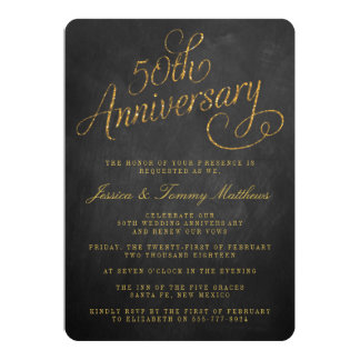 50th Golden Wedding Anniversary Invitations