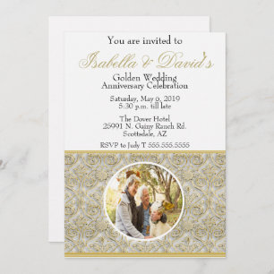 50th Golden Wedding Anniversary Invite