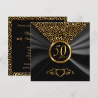 50th Golden Wedding Anniversary | Leopard Pattern