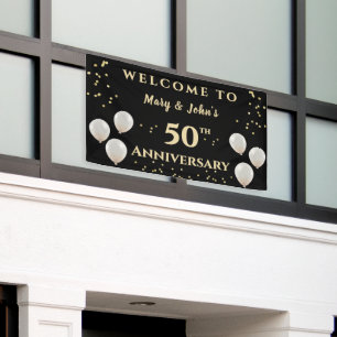 50th Golden Wedding Anniversary, Name Banner