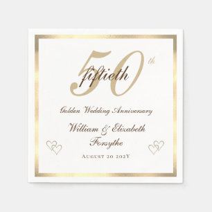 50th Golden Wedding Anniversary Napkin