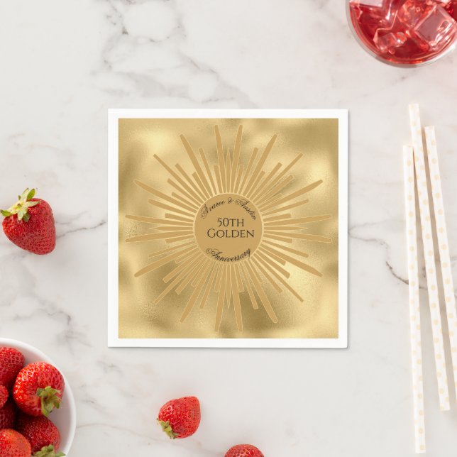 50th GOLDEN Wedding Anniversary  Napkins (Insitu)