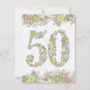 50th Golden Wedding Anniversary Neutral Invite