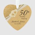 50th Golden Wedding Anniversary Ornament | Zazzle