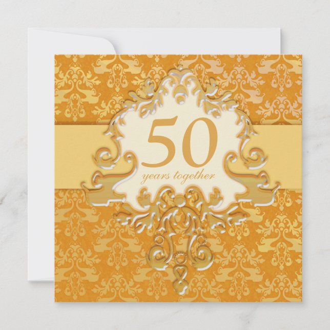 50th Golden Wedding Anniversary party Invitation (Front)