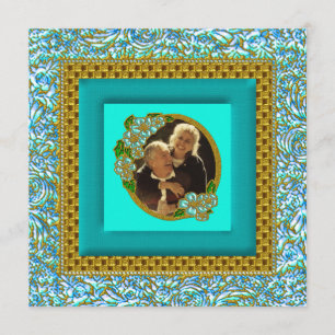50th Golden Wedding Anniversary Party Invitation