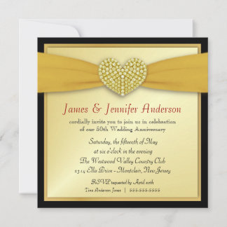 50th Golden Wedding Anniversary Party Invitations