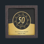 50th Golden Wedding Anniversary | Personalize Gift Box<br><div class="desc">50th Anniversary Keepsake Gift Box ready for you to personalize. 😀 If needed, you can remove the text and start fresh adding whatever text and font you like. 📌If you need further customization, please click the "Click to Customize further" or "Customize or Edit Design" button and use our design tool...</div>