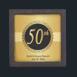 50th Golden Wedding Anniversary | Personalize Keepsake Box<br><div class="desc">Anniversary Keepsake Gift Box. ⭐This Product is 100% Customizable. *****Click on CUSTOMIZE BUTTON to add, delete, move, resize, changed around, rotate, etc... any of the graphics or text or use the fill in boxes. ⭐99% of my designs in my store are done in layers. This makes it easy for you...</div>