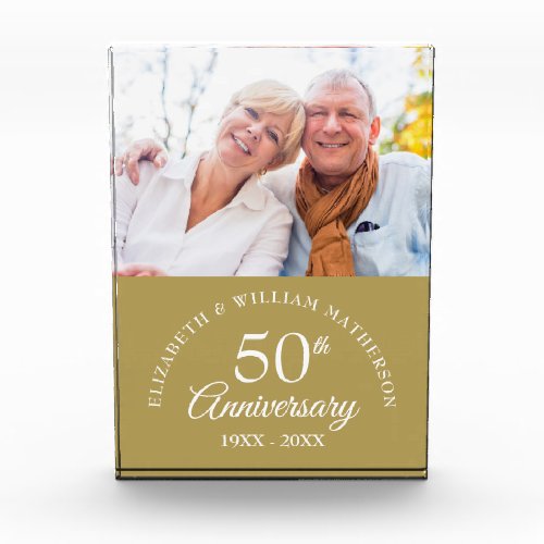 50th Golden Wedding Anniversary Photo Block