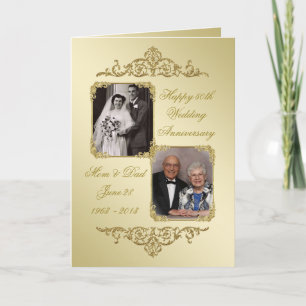 50th Golden Wedding Anniversary Photo Card
