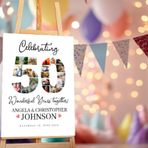50th golden Wedding Anniversary photo collection Foam Board