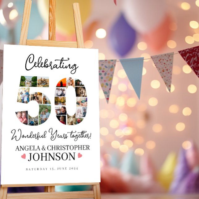 50th golden Wedding Anniversary photo collection Foam Board (Creator Uploaded)