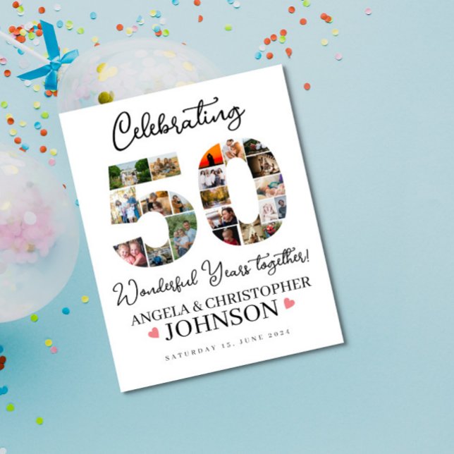 50th golden Wedding Anniversary photo collection Poster (Creator Uploaded)