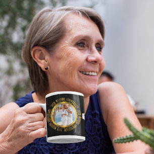 50th Golden Wedding Anniversary Photo Date Coffee Mug