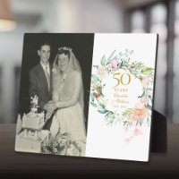 50th Golden Wedding Anniversary Photo Floral Roses