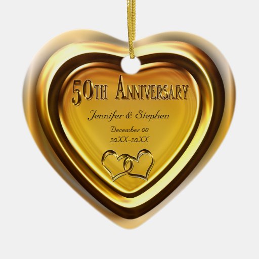 50th Golden Wedding Anniversary Photo Ornament