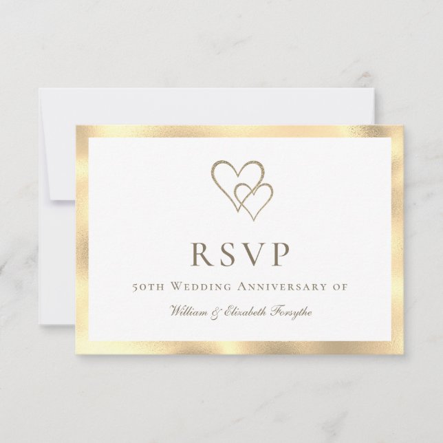 50th Golden Wedding Anniversary Response Card (Front)