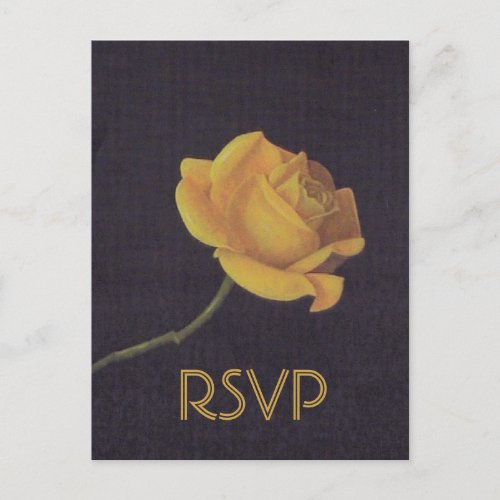 50th Golden Wedding Anniversary Rose RSVP Invitation Postcard