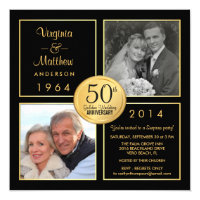 50th Golden Wedding Anniversary Surprise Party Invitation