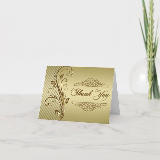 50th Golden Wedding Anniversary Thank You Card