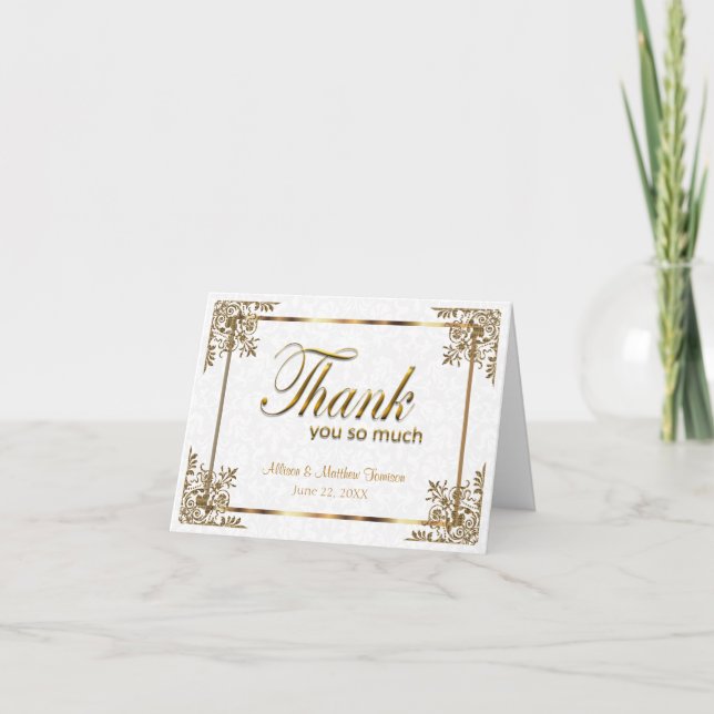 50th Golden Wedding Anniversary - Thank You Card (Front)