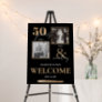 50th Golden Wedding Anniversary Then & Now Welcome Foam Board