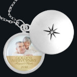 50th Golden Wedding Annivsersary Photo Locket Necklace<br><div class="desc">Upload a photo of the anniversary couple or a photo of their wedding day and personalize with the couple's names and anniversary. A lovely gift for the Golden wife from her husband or her kids.</div>