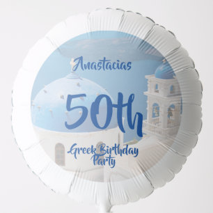 50th Greek Birthday Party personalized Balloon