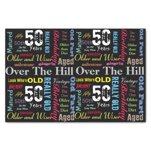 50th Happy Birthday in a Graffiti Style Tissue Paper