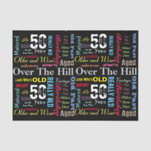 50th Happy Birthday in a Graffiti Style Tissue Paper