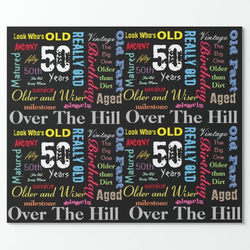 50th Happy Birthday in a Graffiti Style Wrapping Paper