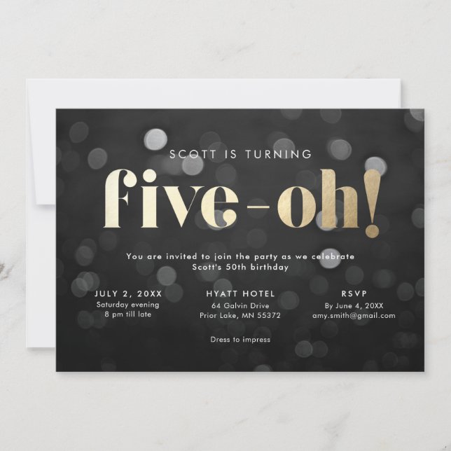 50th Invitation Five-oh (Front)