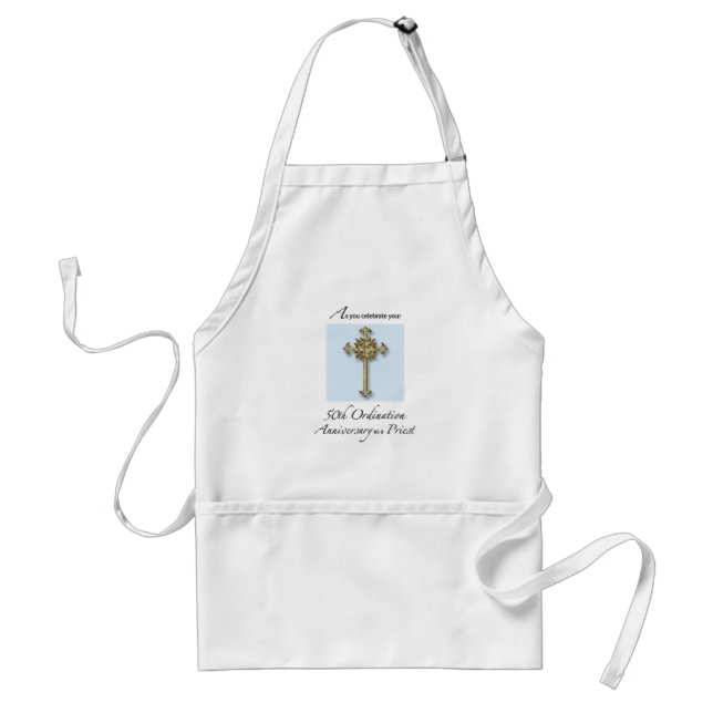 50th Jubilee Ordination Anniversary of Priest Adult Apron (Front)