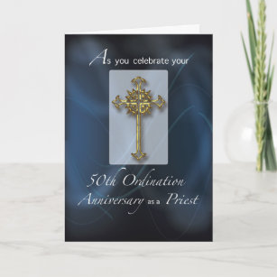 50th Jubilee Ordination Anniversary Of Priest Card