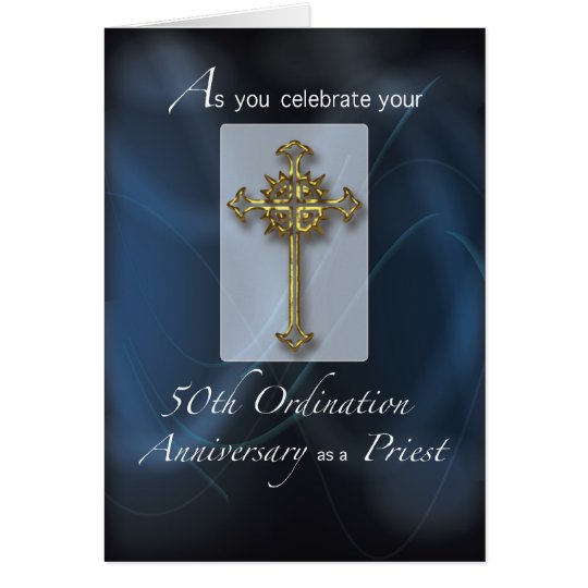 50th Jubilee Ordination Anniversary of Priest Card