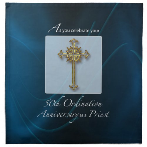 50th Jubilee Ordination Anniversary of Priest Cloth Napkin