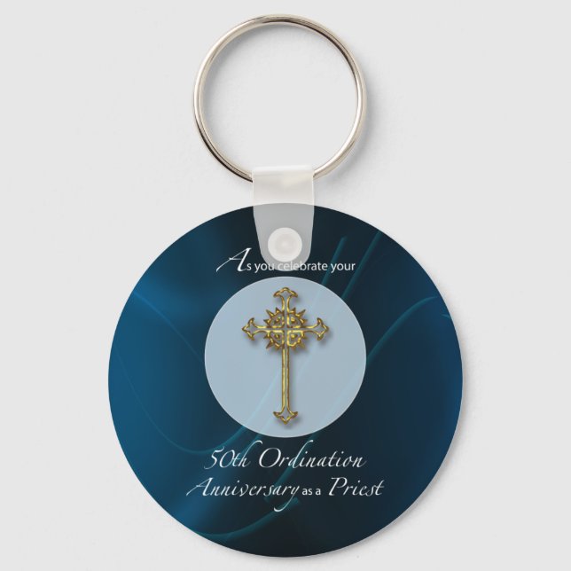 50th Jubilee Ordination Anniversary of Priest Keychain (Front)