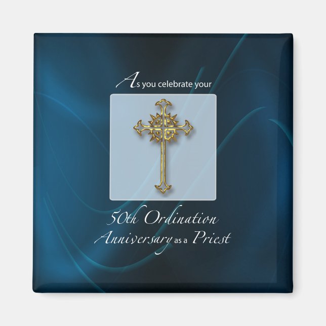 50th Jubilee Ordination Anniversary of Priest Magnet (Front)