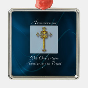 50th Jubilee Ordination Anniversary of Priest Metal Ornament