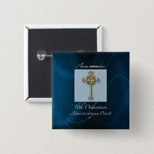 50th Jubilee Ordination Anniversary of Priest Pinback Button