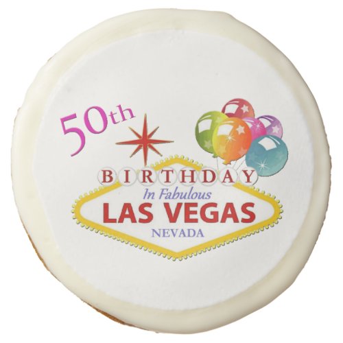 50th Las Vegas Birthday Sugar Cookies