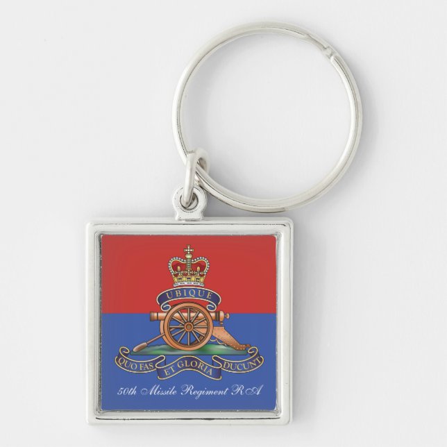 50th Missile Regiment Royal Artillery Keychain (Front)