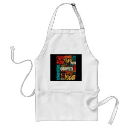 50th Music And Hip hop Graffiti Cassette Vintage R Adult Apron