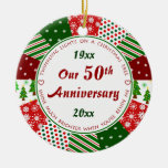 50th Or Any Year Anniversary Gift Ceramic Ornament at Zazzle