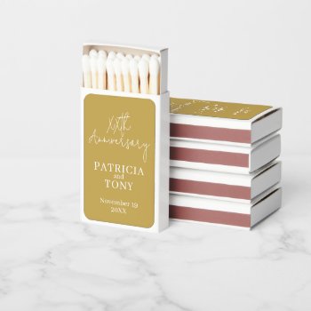 50th Or Other - Modern Wedding Anniversary Matchboxes by JustWeddings at Zazzle